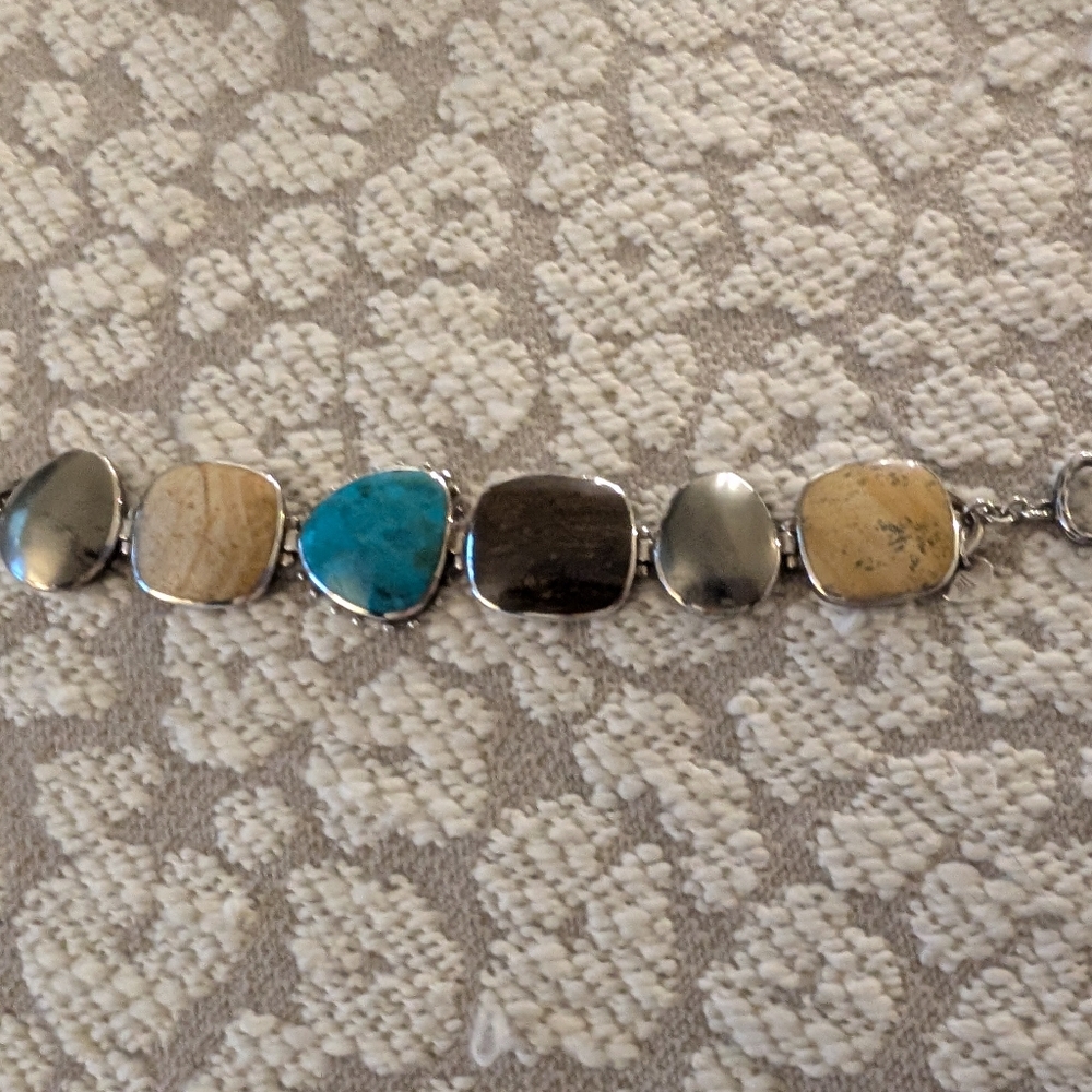 Silpada B1934 Multi-Gemstone Toggle Bracelet - image 1